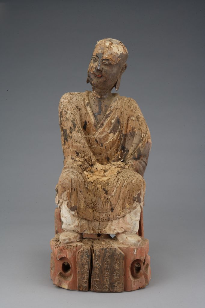 图片[1]-Guo Youying made wood carvings and painted Arhat statues-China Archive